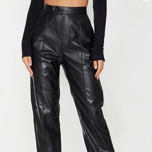 Black Faux Leather Pants